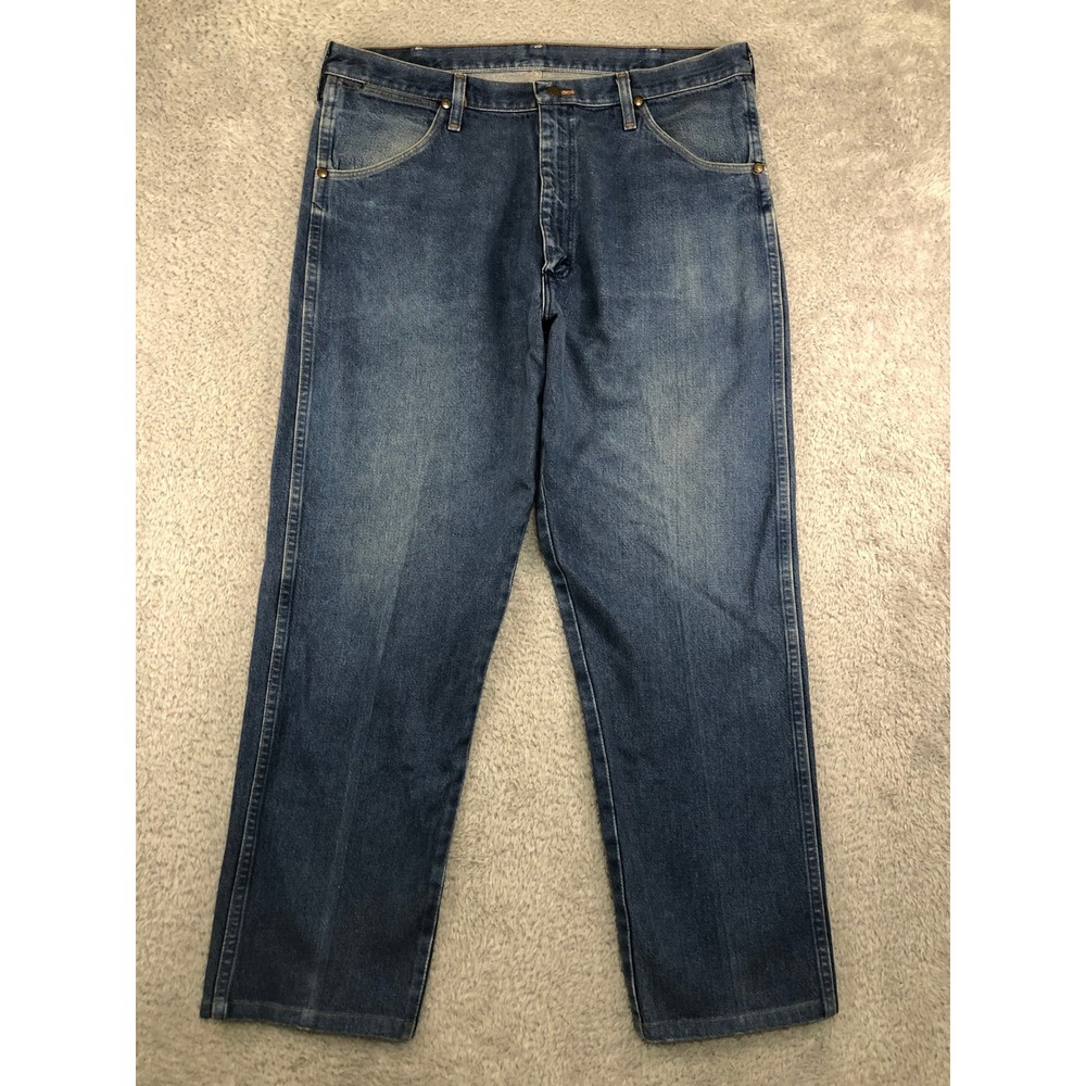 VTG Wrangler Jeans Men 36x30 Blue Cowboy Cut Made in USA 13MWZ